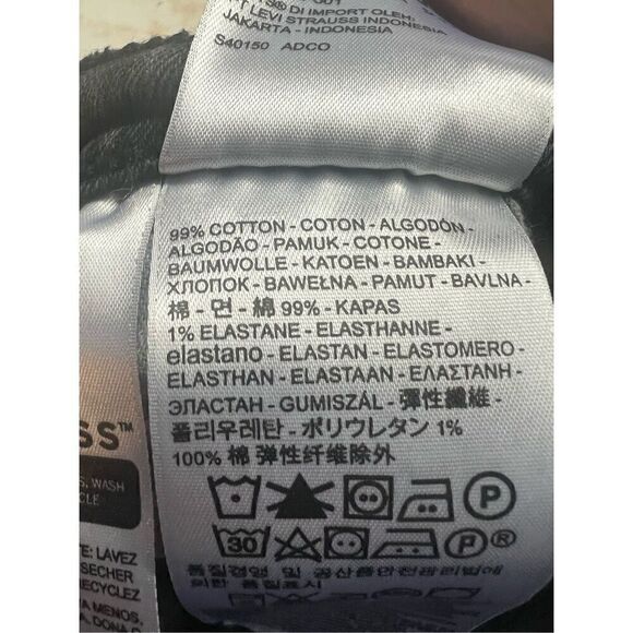 Levi Mens 559 Stretch-Relaxed-Straight Black Wash Jeans Sz 34/29 - Picture 4 of 6